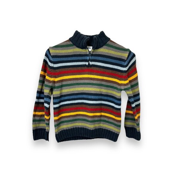 Gymboree Boys Striped Sweater Size 6 Cotton & Acrylic Colorful Warm Pullover - Picture 1 of 7